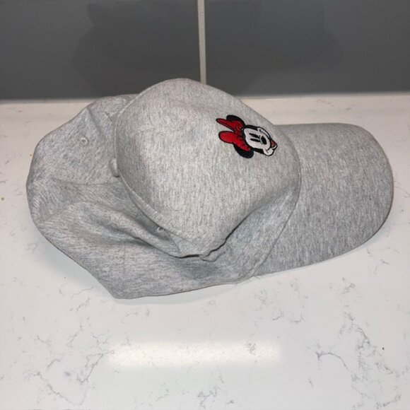 Disney Hat Cap Strap Back Gray Minnie Mouse Theme Park Magic Kindgom Ladies - Picture 3 of 5